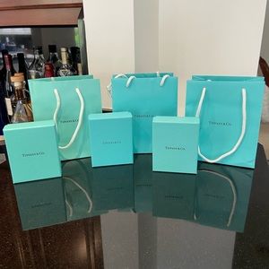 Tiffany boxes, bags and gift card